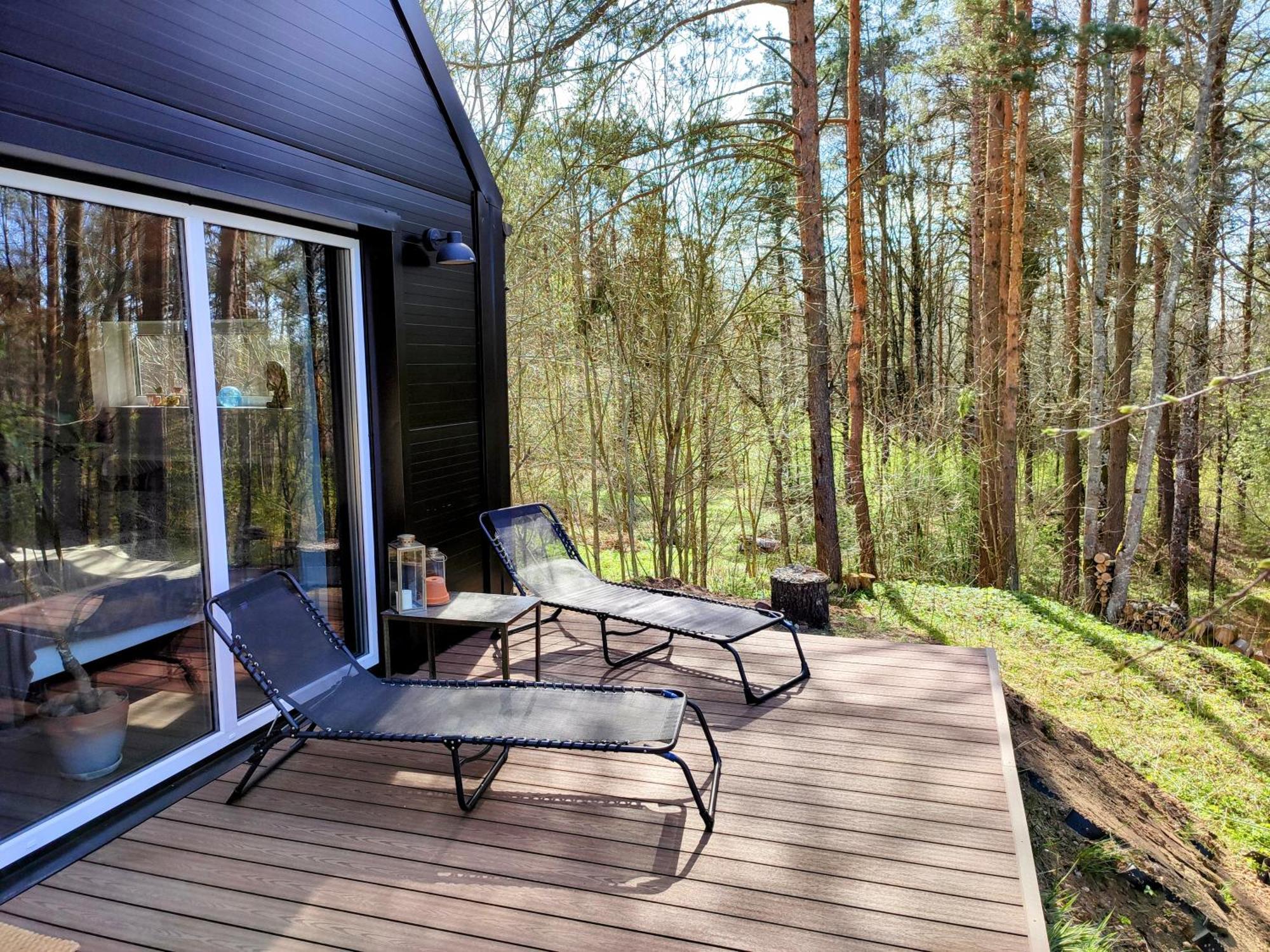 Modern Sauna Cabin In Horse Ranch Liyeplauke Exterior photo