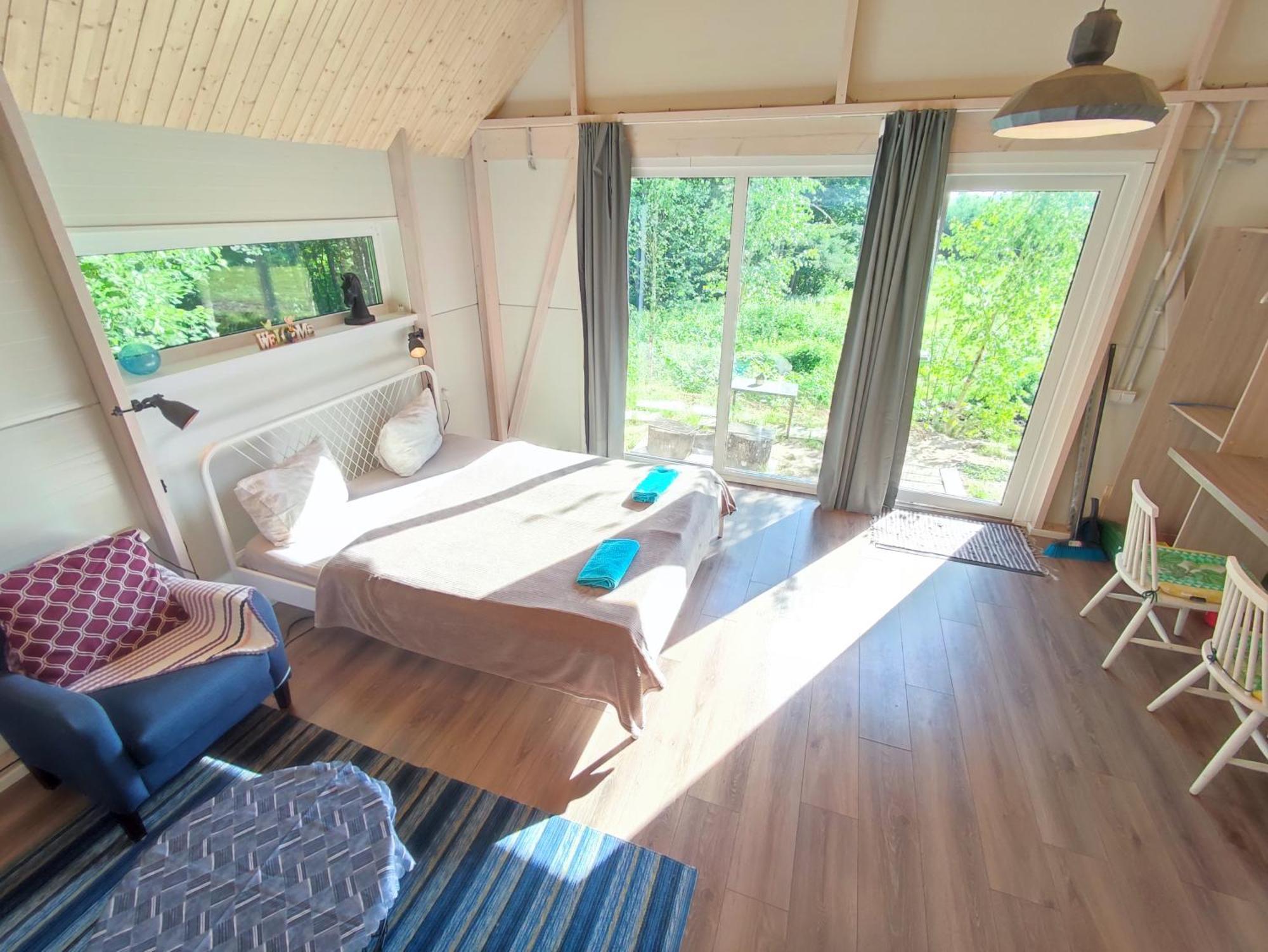 Modern Sauna Cabin In Horse Ranch Liyeplauke Exterior photo